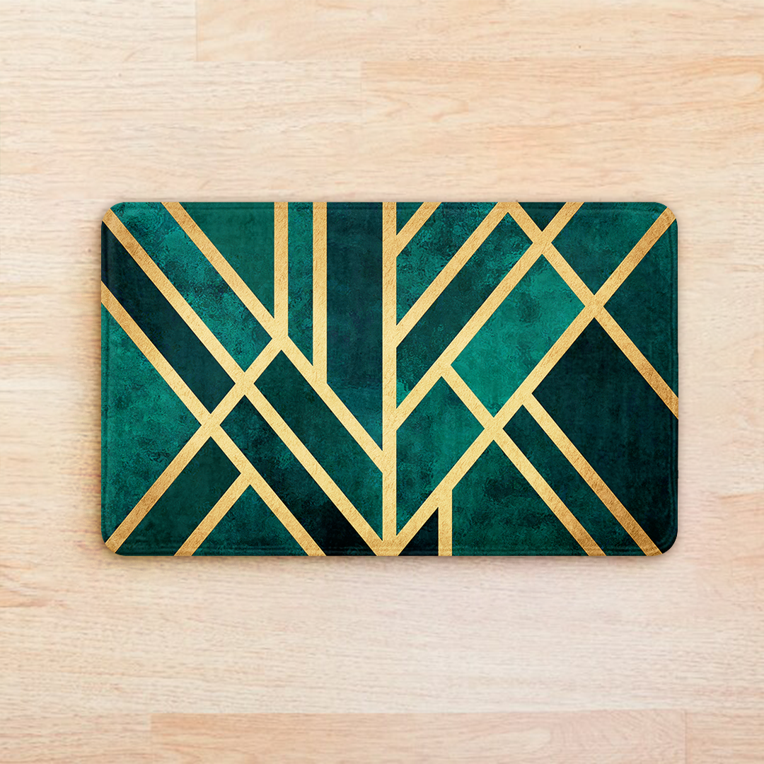 SuperSoft Emerald Art Deco Door Mat