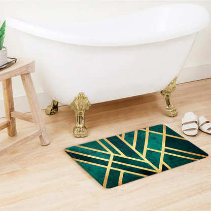 SuperSoft Emerald Art Deco Door Mat