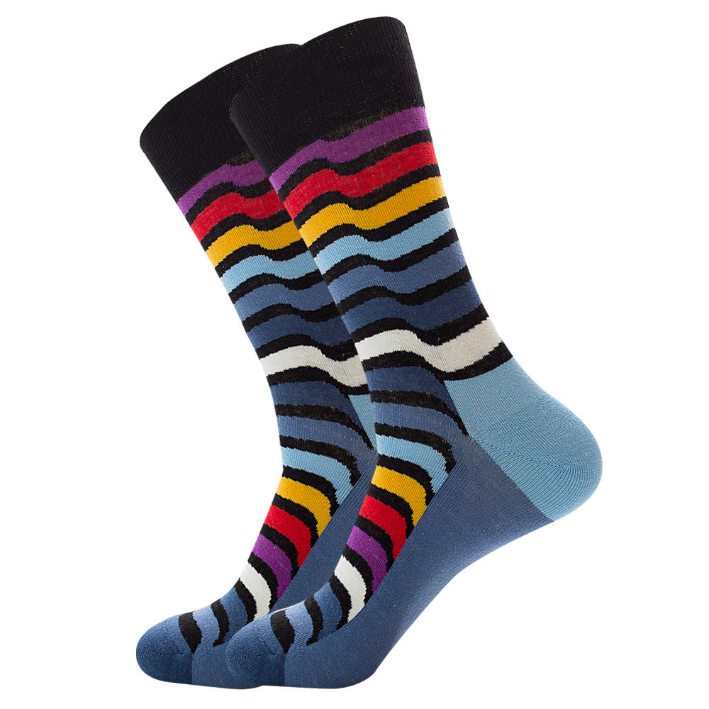 Colorful Abstract Lines Crazy Socks