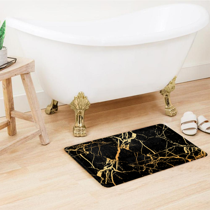 SuperSoft Black & Gold Door Mat