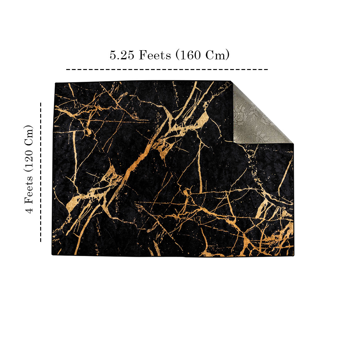 Black Gold Abstract Centerpiece (Rug)