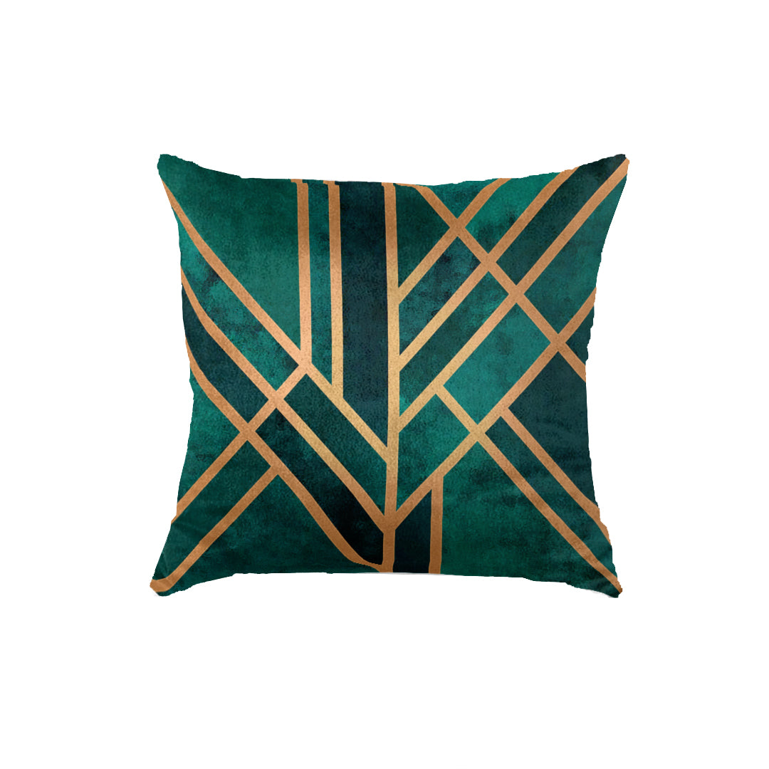 SuperSoft Emerald Art Deco Throw Pillow
