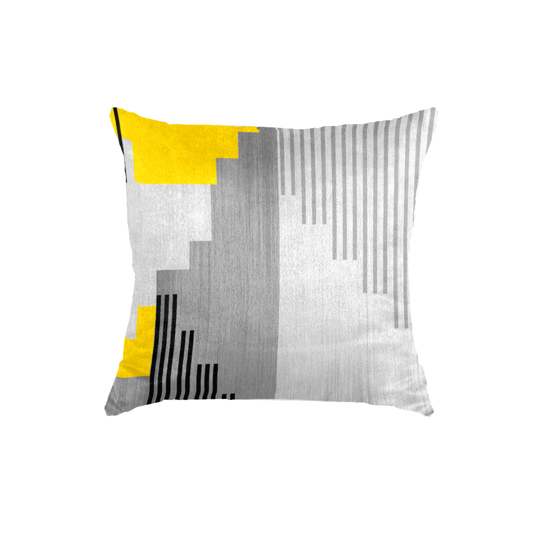 SuperSoft Grey Black Lines Throw Cushion
