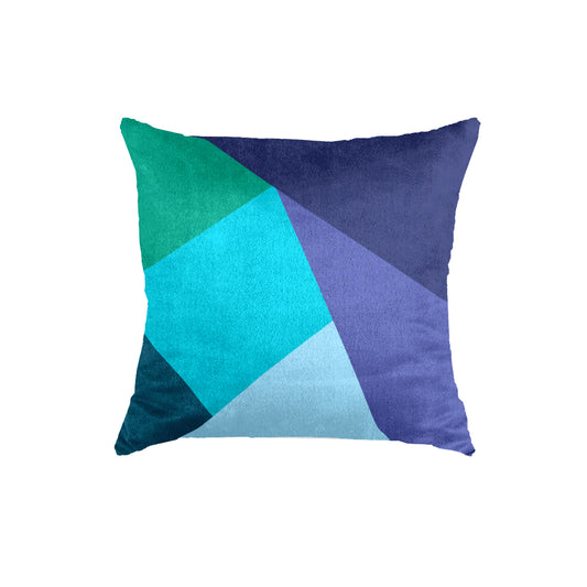 Super Soft Teal Mist Geo Throw Cushion