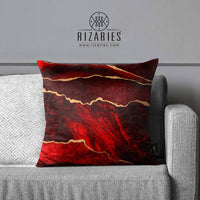 Thumbnail for SuperSoft Maroon Abstract Throw Pillow