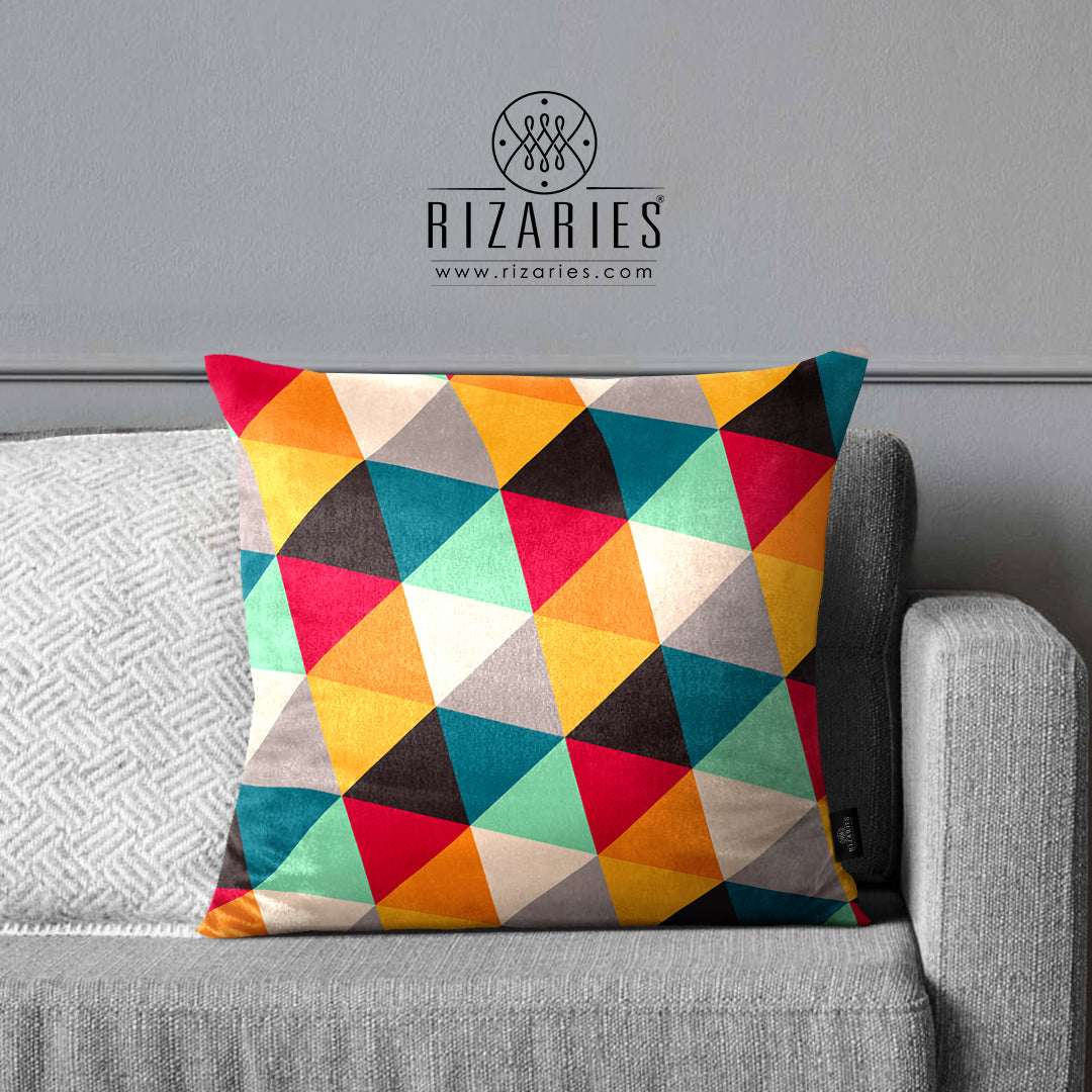 SuperSoft Colorful Small Triangle Throw Cushion