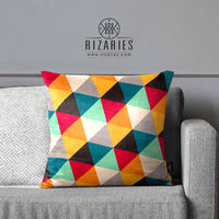 Thumbnail for SuperSoft Colorful Small Triangle Throw Cushion
