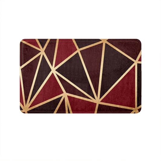 SuperSoft Burgundy Metallic Geo Door Mat