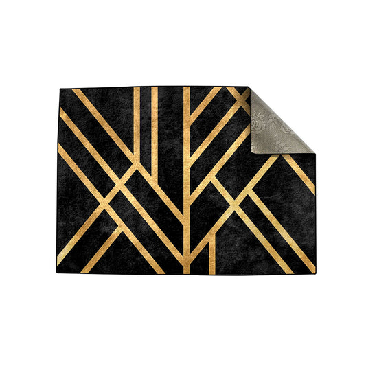 Black Art Deco Centerpiece (Rug)