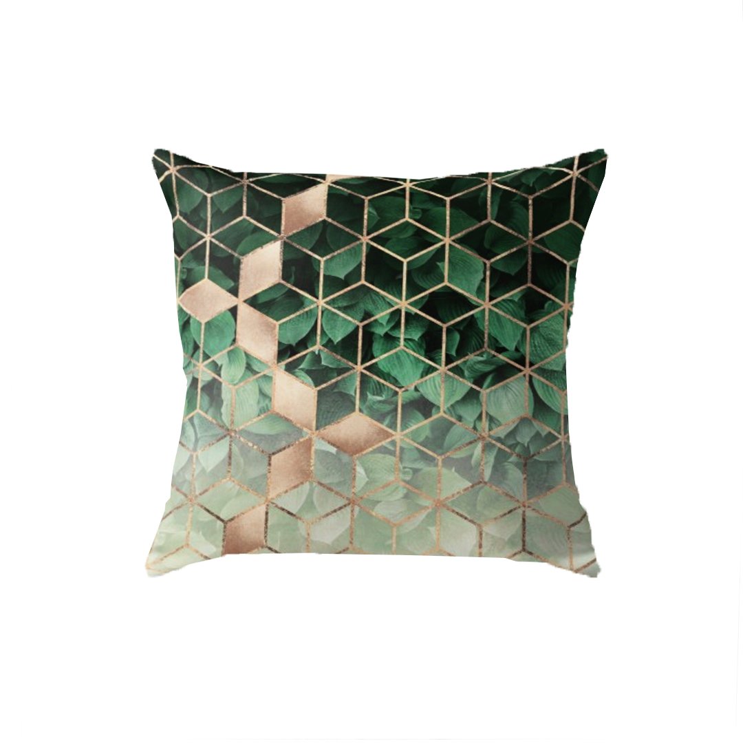 SuperSoft Leaves & Cubes Throw Cushion