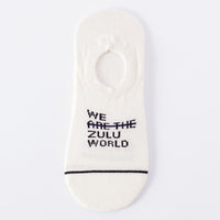 Thumbnail for Zulu World White Low Cut Crazy Socks