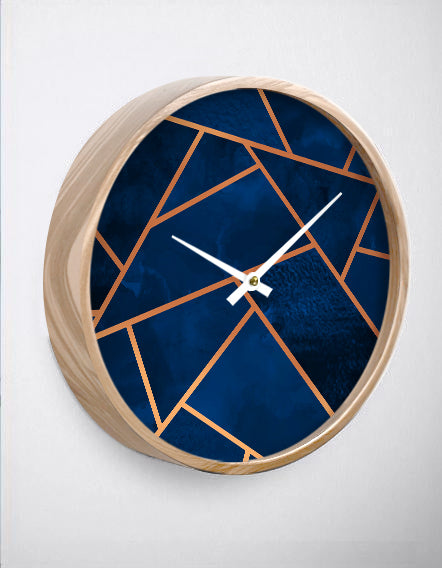 Navy & Copper Wall Clock