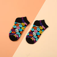 Thumbnail for Smiling Faces Low Cut Crazy Socks
