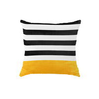 Thumbnail for SuperSoft Mustard Black Lines Throw Cushion