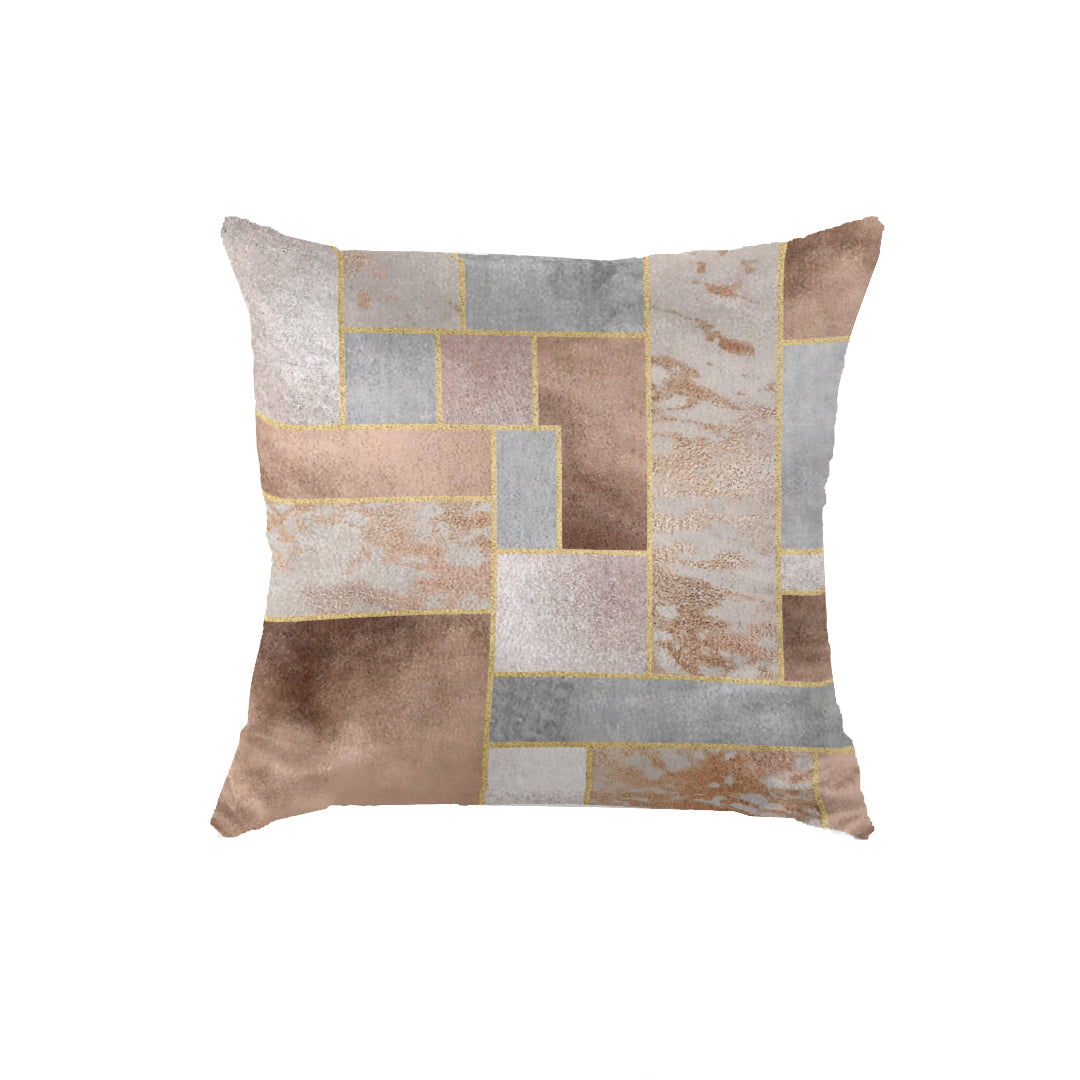 SuperSoft Copper Foil Geo Throw Pillow
