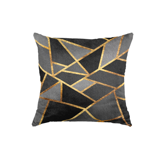 SuperSoft Grey Gold Stone Throw Cushion