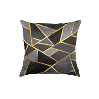 Thumbnail for SuperSoft Grey Gold Stone Throw Cushion