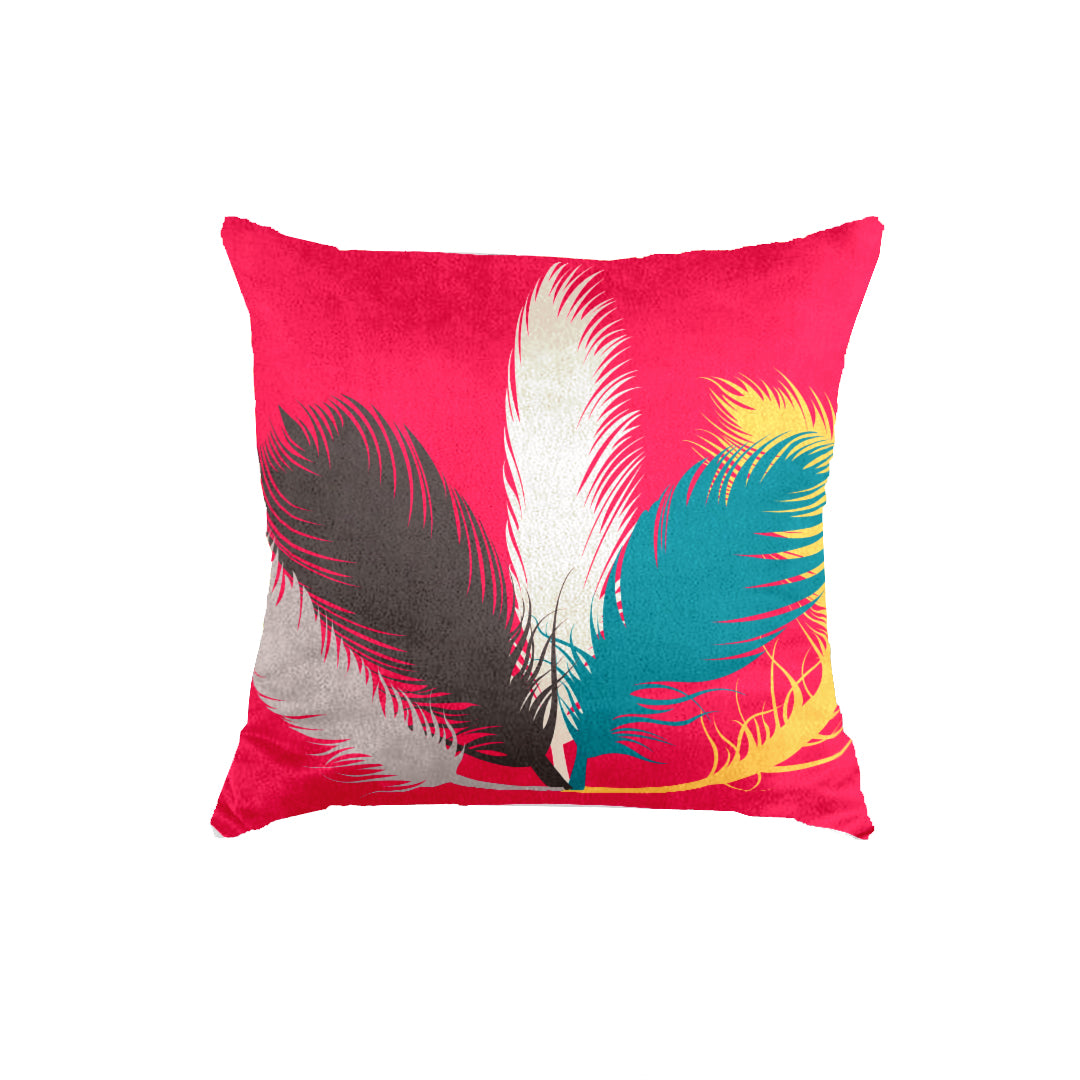 SuperSoft Colorful Feather Throw Cushion