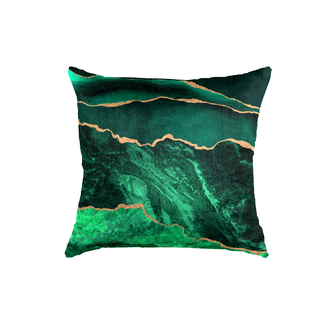 SuperSoft Green Gold Gradient Abstract Throw Pillow