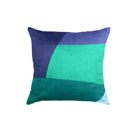 Super Soft Teal Mist Abstract Throw Cushion