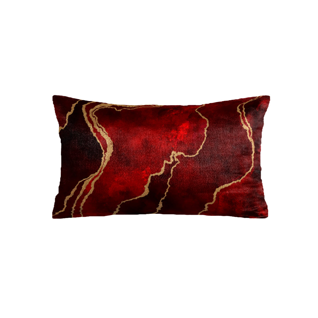 SuperSoft Maroon & Gold Abstract Rectangle