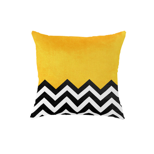 SuperSoft Black & White Waves Cushion Cover