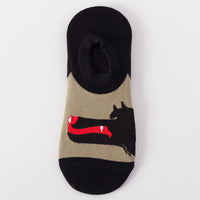 Thumbnail for Black & Beige Low Cut Crazy Socks