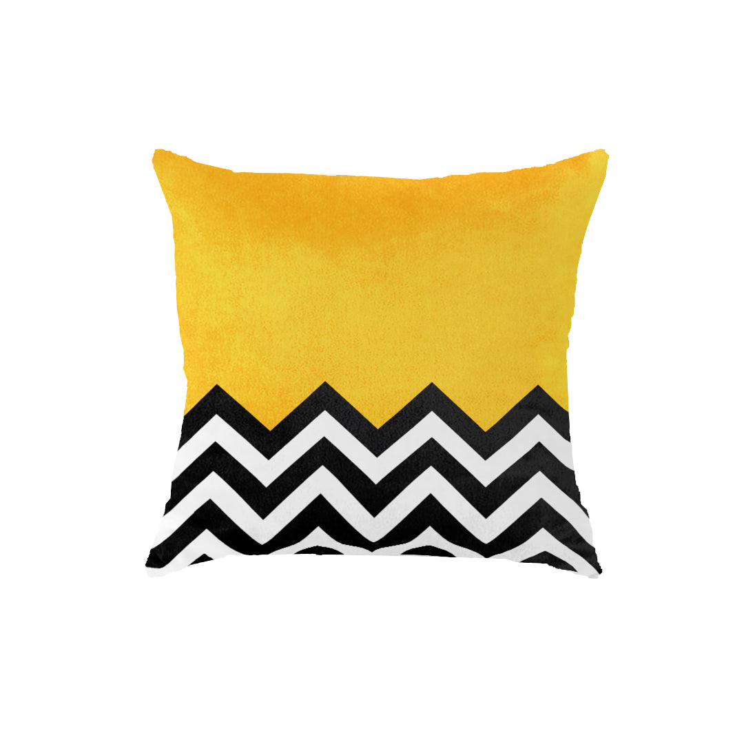 SuperSoft Black & White Waves Cushion Cover