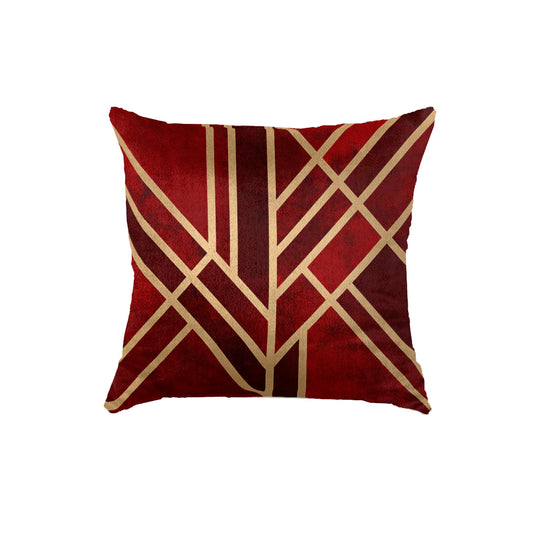 SuperSoft Burgundy Art Deco Throw Pillow