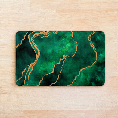 SuperSoft Green Abstract Door Mat