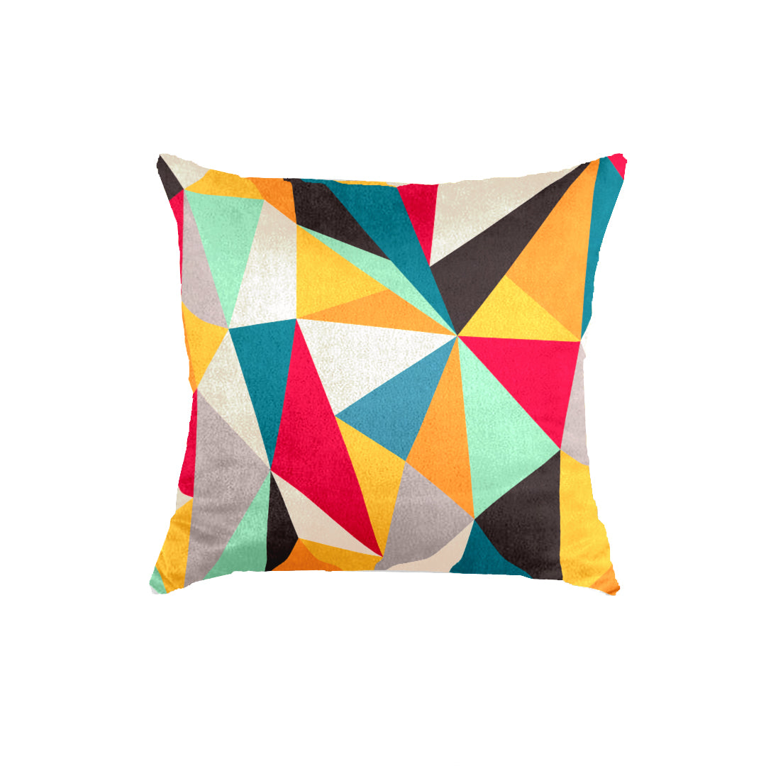 SuperSoft Colorful Geometric Throw Cushion
