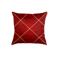 Thumbnail for SuperSoft Maroon Gold Diamond Throw Pillow