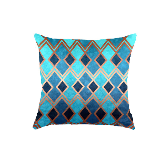 Super Soft Turquoise & Gold Throw Cushion