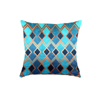 Thumbnail for Super Soft Turquoise & Gold Throw Cushion