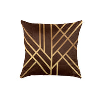 Thumbnail for SuperSoft Brown Art Deco Throw Pillow