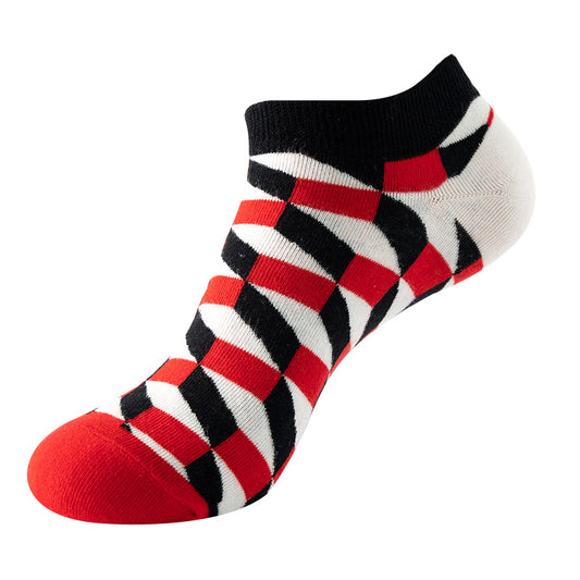 Black Rope with Red Ankle Socks