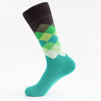 Thumbnail for Faded Green Diamond Crazy Socks