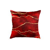 Thumbnail for SuperSoft Maroon Gold Pattern Abstract Throw Pillow