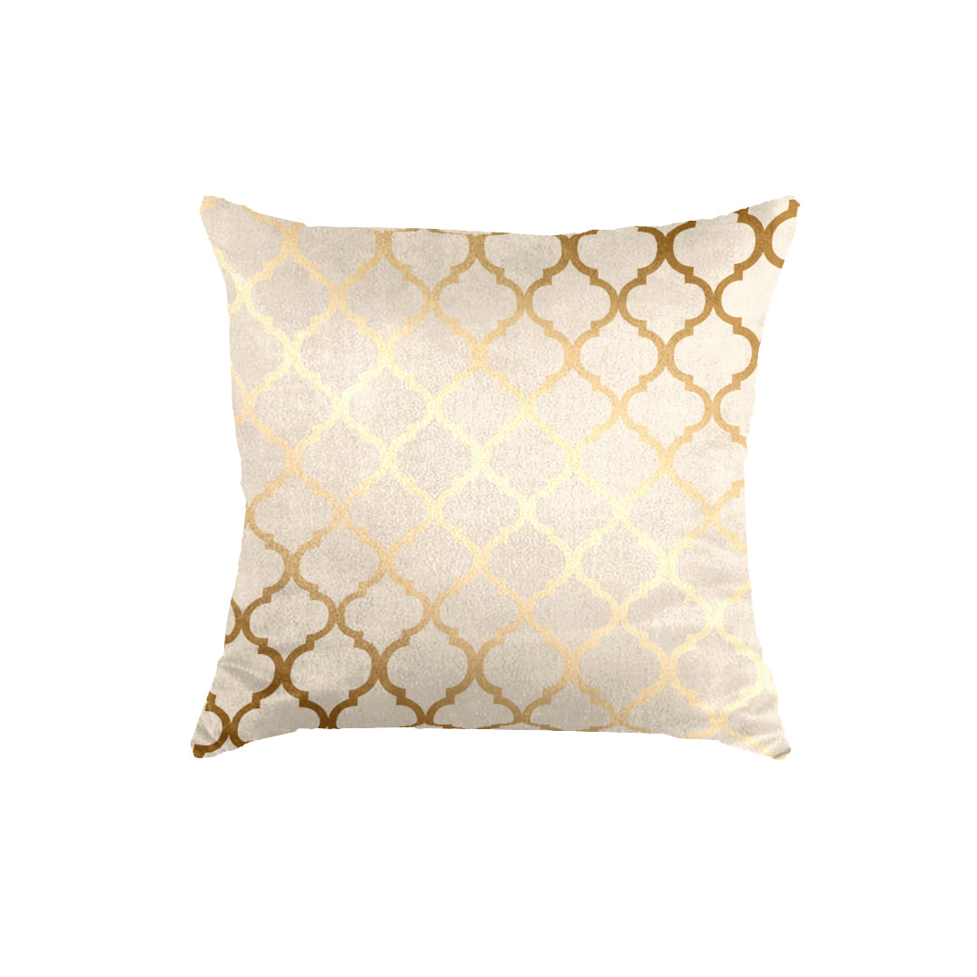 SuperSoft Beige Quaterfoil Throw Cushion