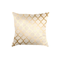 Thumbnail for SuperSoft Beige Quaterfoil Throw Cushion