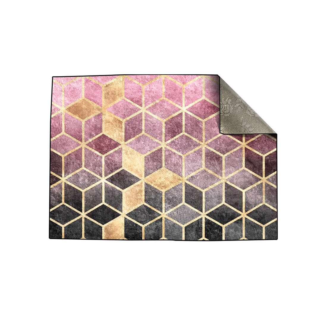 Pink Gradient Cubes Centerpiece (Rug)