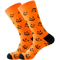 Thumbnail for Smiling Faces On Orange Crazy Socks
