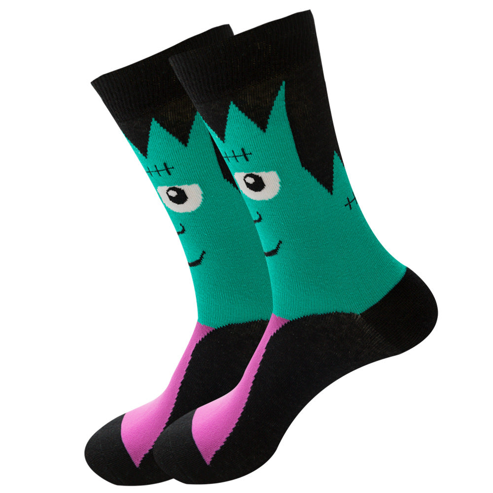 Lite Green Happy Face Crazy Socks