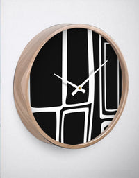 Thumbnail for Black & White Abstract Wall Clock