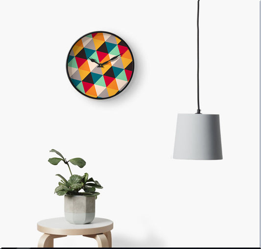 Colorful Small Triangle Wall Clock