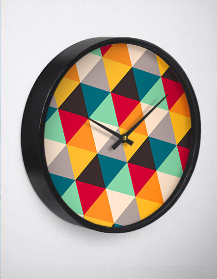 Colorful Small Triangle Wall Clock