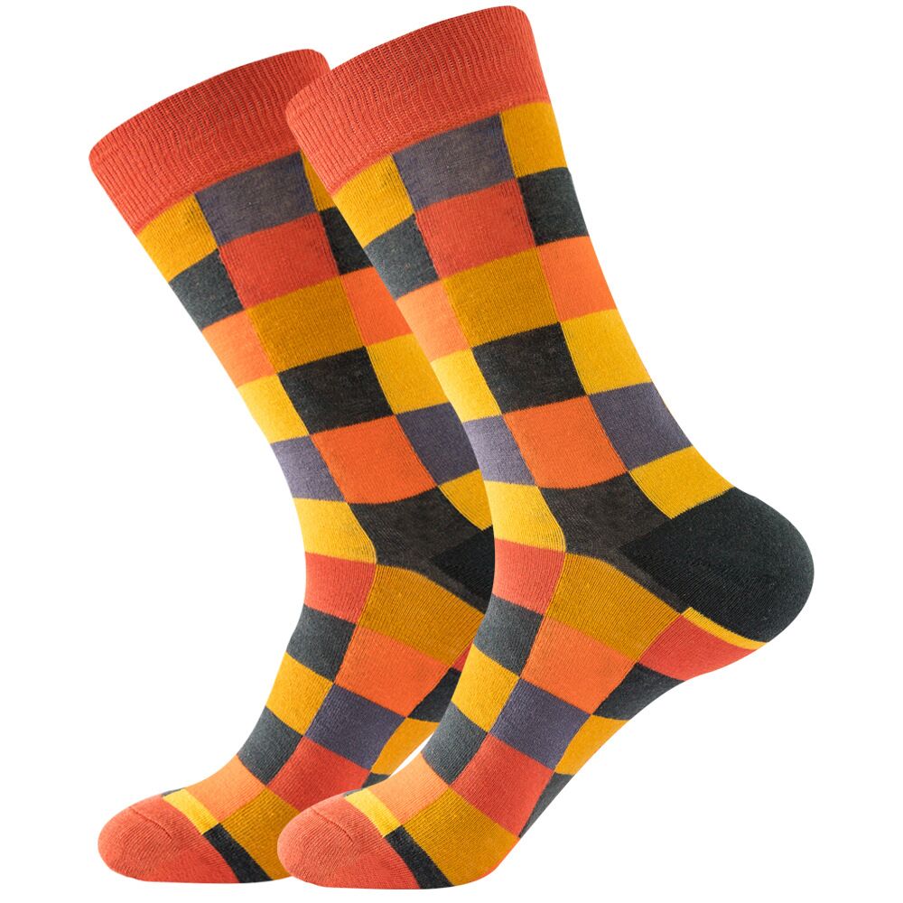 Shades of Orange Boxes Crazy Socks
