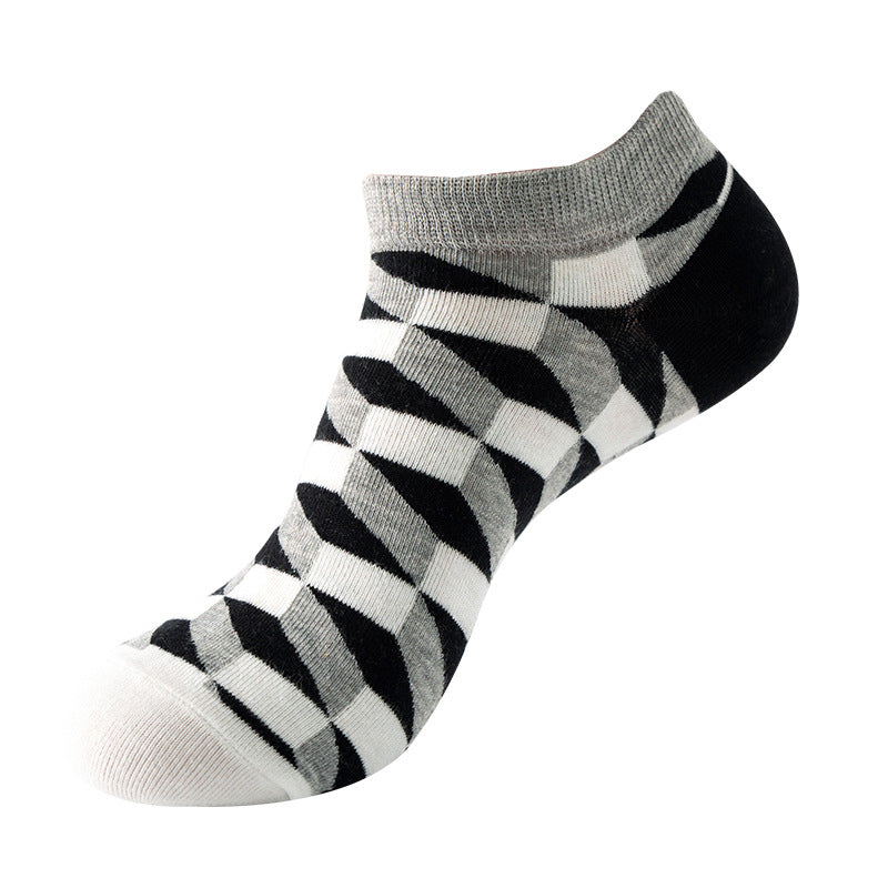 Grey Rope with Black Ankle Socks