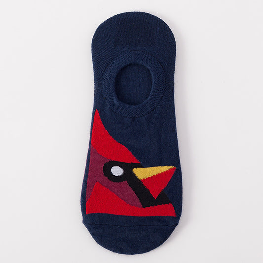 Bird on Blue Low Cut Crazy Socks