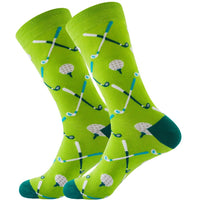 Thumbnail for Hockey Sticks on Lite Green Crazy Socks